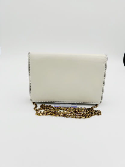 Christian Dior J'Adior Calfskin Ivory Wallet on a Chain